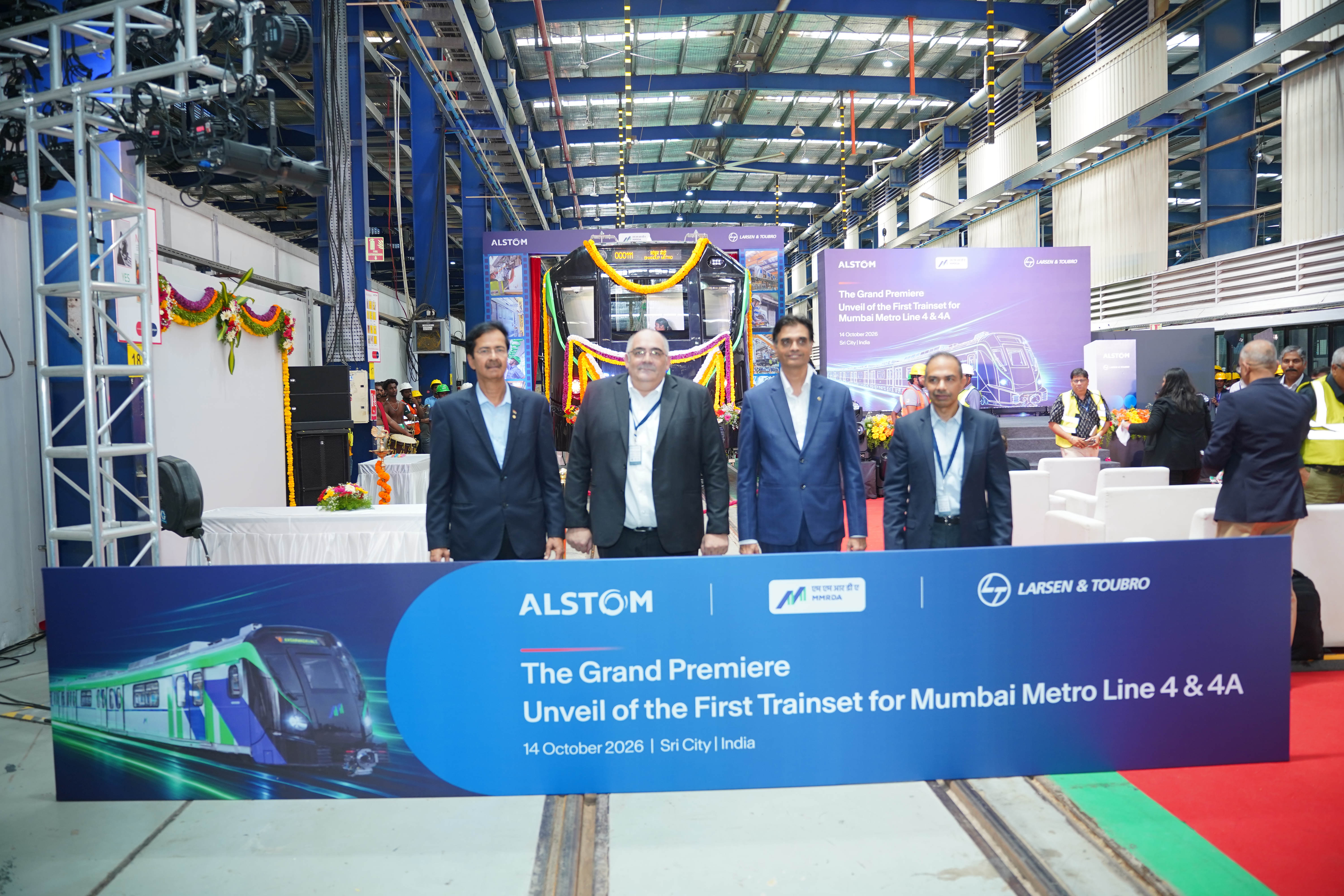Alstom unveils its first trainset for the Mumbai Metro